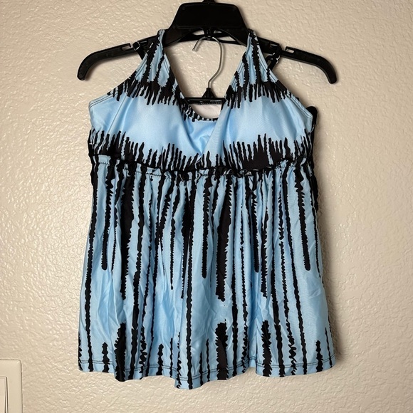 New Zando 2 Piece Swimsuit in Blue Print - Picture 3 of 4